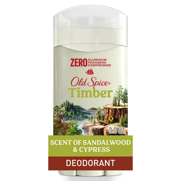 Old Spice Men's Deodorant Aluminum-Free Timber with Sandalwood