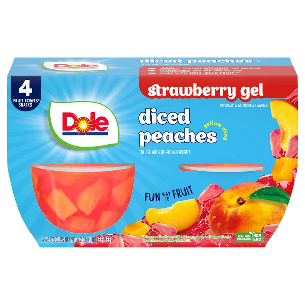 Dole Peaches in Strawberry Gel