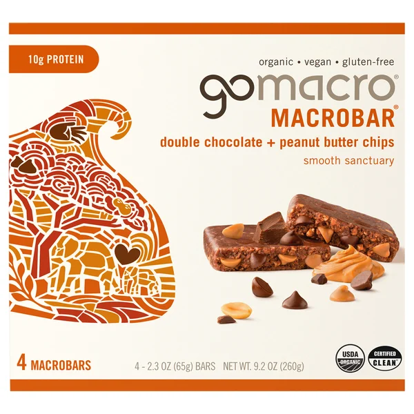 GoMacro Double Chocolate + Peanut Butter Chips MacroBar