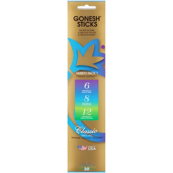 Gonesh Extra Rich Classic Variety Pack 1 Incense Sticks