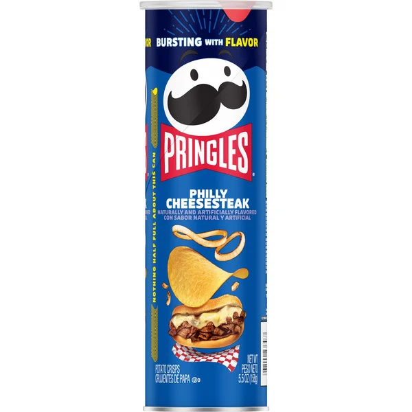 Pringles Philly Cheesesteak Potato Crisps Chips, Lunch Snacks