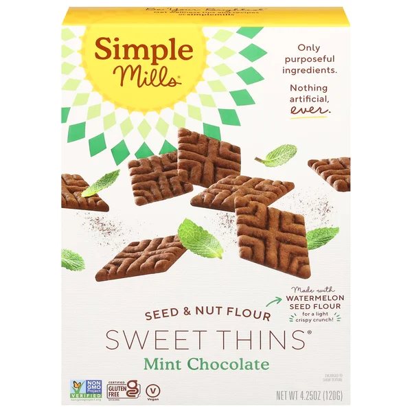Simple Mills Mint Chocolate Seed and Nut Flour Sweet Thins