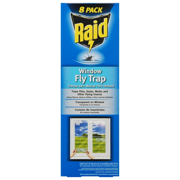 Raid Fly Trap, Window, 8 Pack