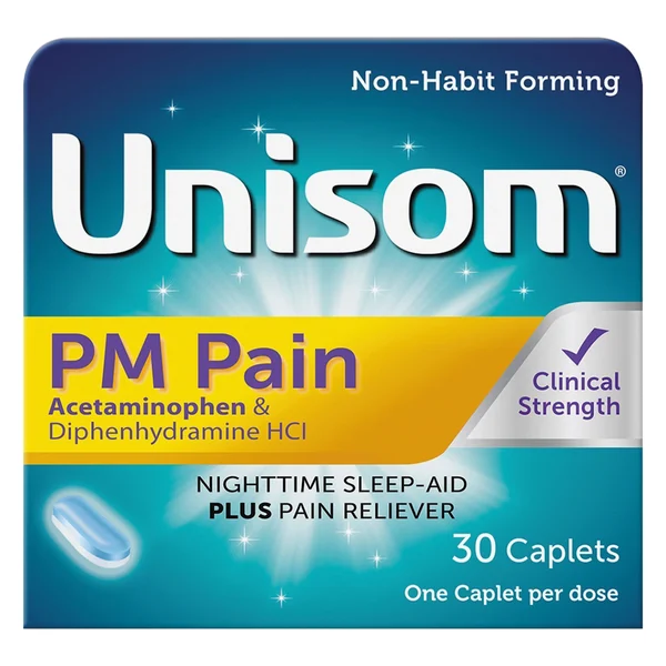 Unisom Nighttime Sleep-Aid, Plus Pain Reliever, Clinical Strength, Caplets