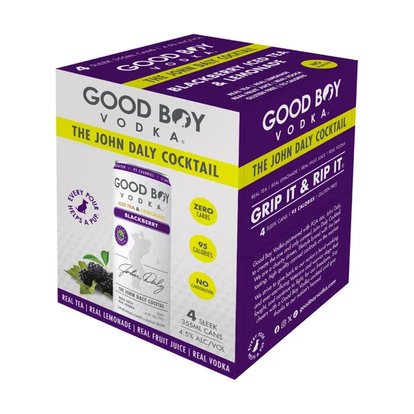 Good Boy Vodka John Daly Cocktail Blackberry Iced Tea & Lemonade