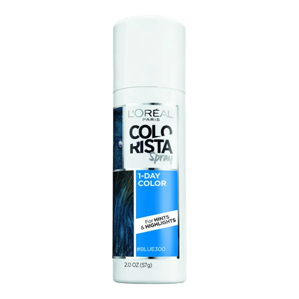 L'Oreal Hair Makeup Temporary 1-Day Hair Color Spray, BLUE