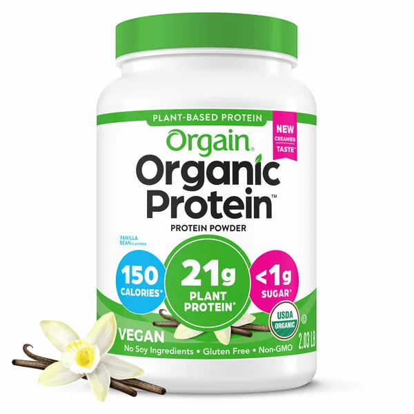 Orgain Organic Vegan 21g Protein Powder, Plant Based - Vanilla Bean