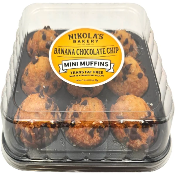 Nikola's Bakery Banana Chocolate Chip Mini Muffins