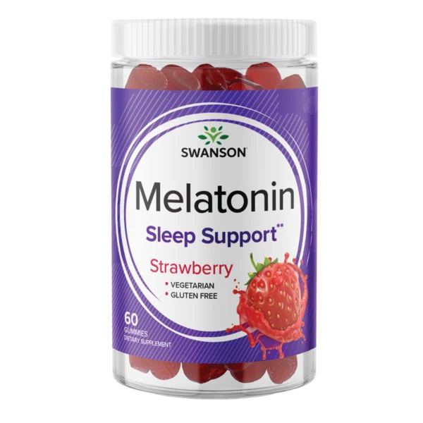 Swanson Vitamins Melatonin Gummies, Strawberry