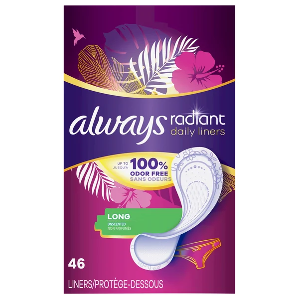 Always Daily Liners, Unscented, Long