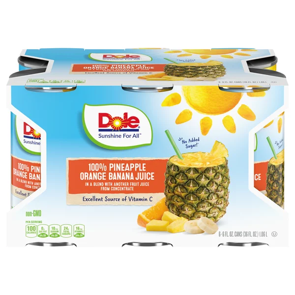 Dole 100% Pineapple Orange Banana Juice