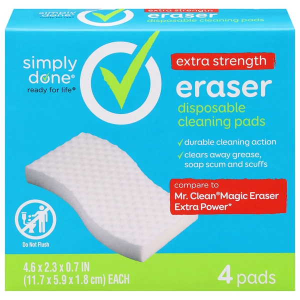 Simply Done Cleaning Pads, Disposable, Eraser, Extra Strength