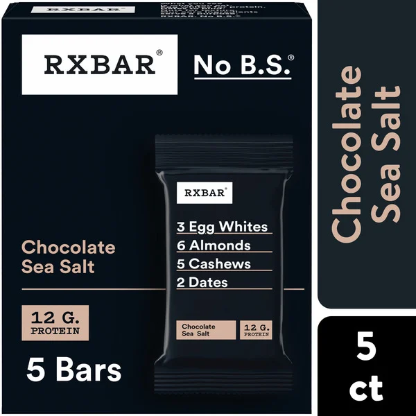 RXBAR Chocolate Sea Salt Protein Bars, Protein Snack
