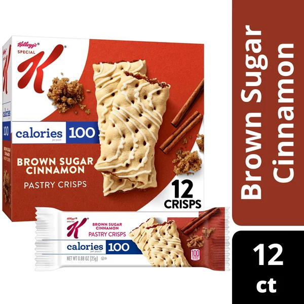 Special K Bar Brown Sugar Cinnamon Pastry Crisps, 100 Calorie Snacks, 12 Count