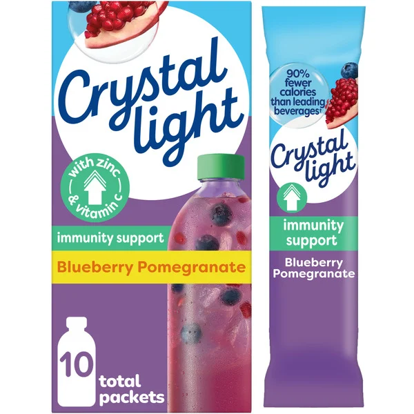 Crystal Light Immunity Support Blueberry Pomegranate Powdered Drink Mix