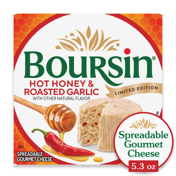 Boursin Gourmet Hot Honey & Roasted Garlic Spreadable Cheese