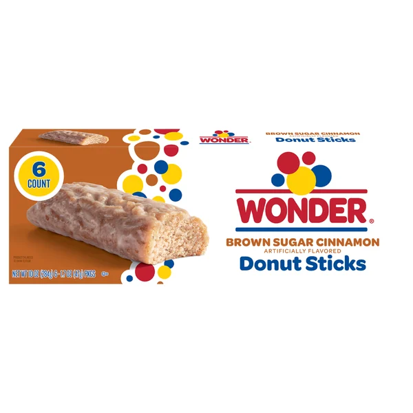 Wonder Bread Brown Sugar Cinnamon Flavored Donut Sticks, Portable & Sharable Donut Sticks