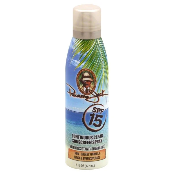 Panama Jack Sunscreen Spray, Continuous Clear, SPF 15