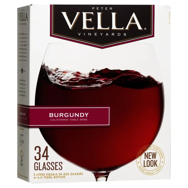 Peter Vella Burgundy Red Wine Box