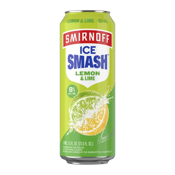 Smirnoff Ice Smash Lemon Lime, Single Serve Can, 23.5 fl oz, 8% ABV