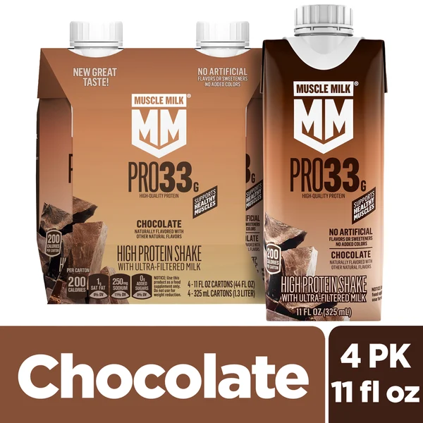 MUSCLE MILK Pro Ultra-Filtered Milk Chocolate High Protein Shake Multipack