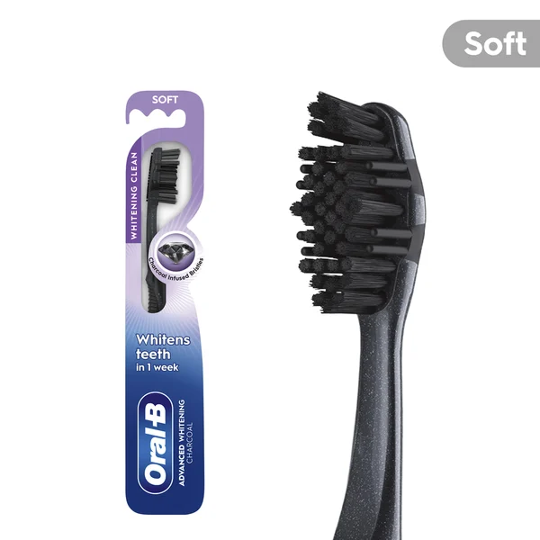 Oral-B Charcoal Advanced Whitening Toothbrush, Soft