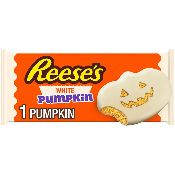 Reese's White Creme Peanut Butter Pumpkin, Halloween Candy Pack, 1.2 oz