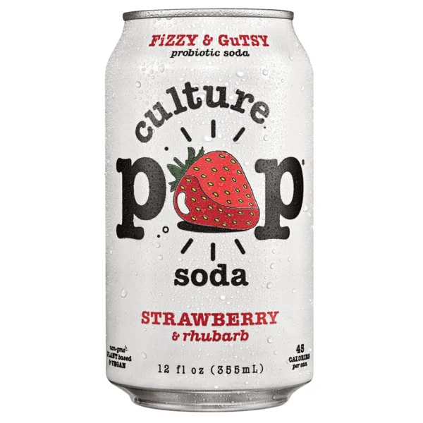 Culture Pop Soda Strawberry & Rhubarb