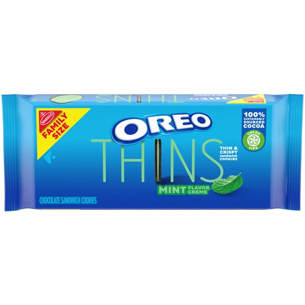 Oreo Mint Creme Chocolate Sandwich Cookies, Family Size