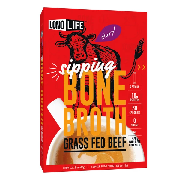 LonoLife Beef Bone Broth, Individual Packets