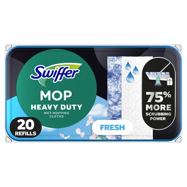 Swiffer Sweeper Heavy Duty Multi-Surface Wet Cloth Refills, Fresh scent
