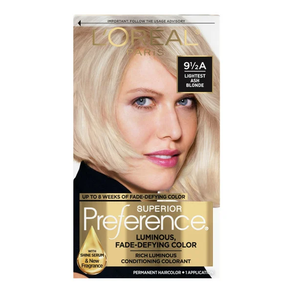 L'Oreal Permanent Hair Color, 9.5A Lightest Ash Blonde