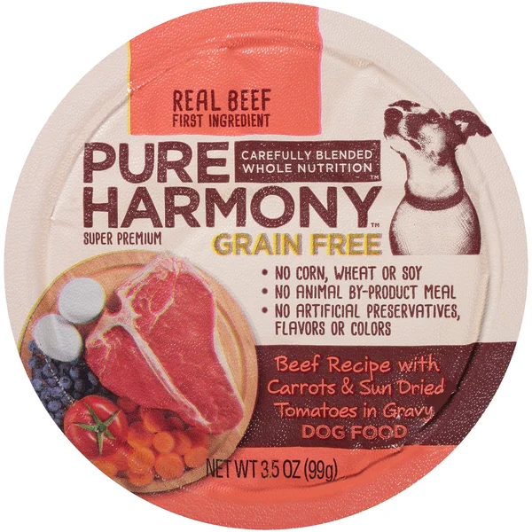 Pure Harmony Grain Free Beef Recipe With Carrots & Sun Dried Tomatoes In Gravy Dog Food