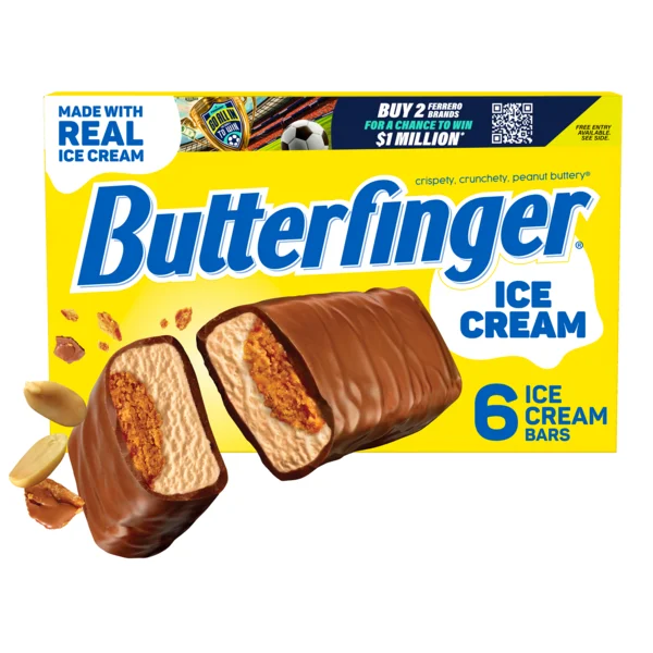 Butterfinger Ice Cream Bars, 6 Pack