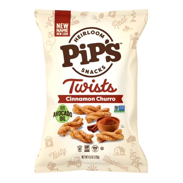 Pip's Heirloom Snacks Cinnamon Churro Twists
