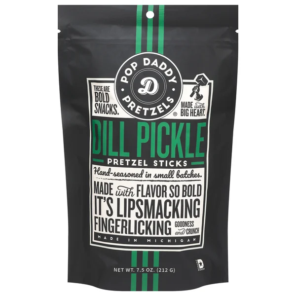 Pop Daddy Pretzels Dill Pickle Pretzel Sticks