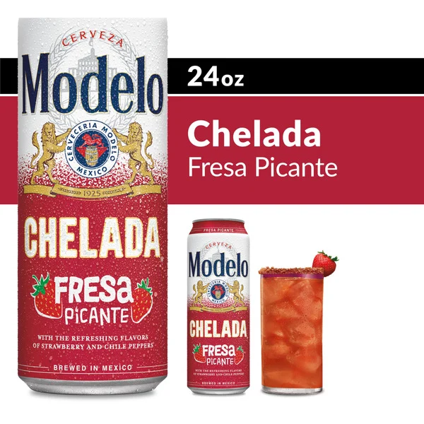 Modelo Chelada Fresa Picante Mexican Import Flavored Beer Can