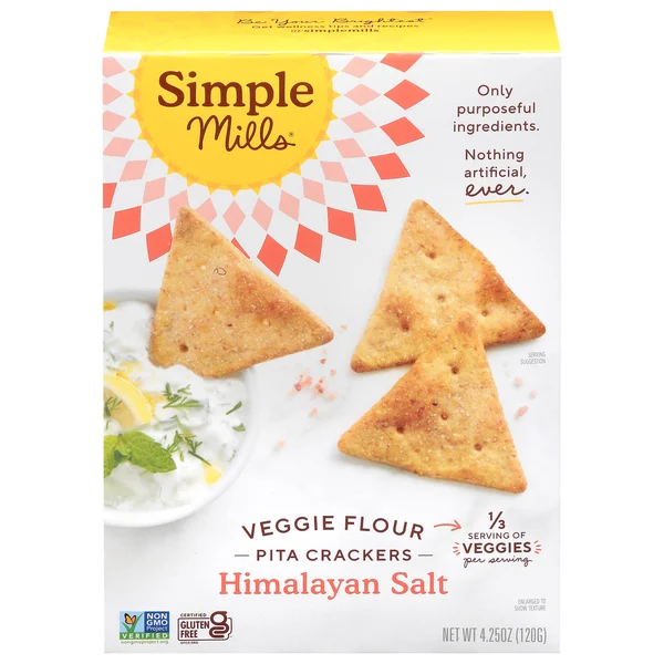 Simple Mills Veggie Pita Crackers, Himalayan Salt
