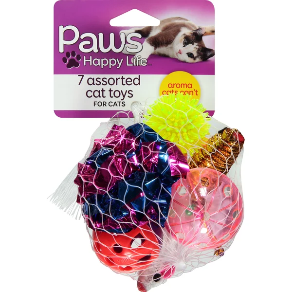Paws Happy Life Cat Toys, For Cats, Assorted