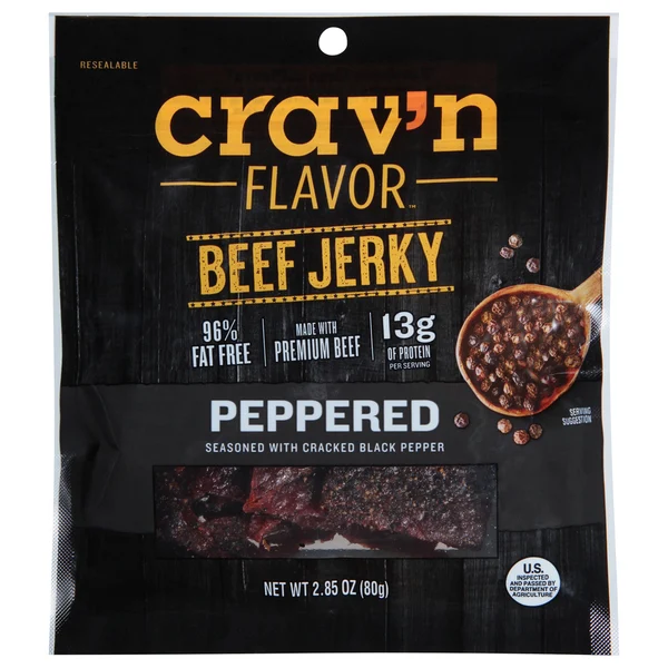 Crav'n Flavor Beef Jerky, Peppered