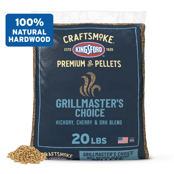 Kingsford Craftsmoke Pellets for Grilling, Grillmaster’s Choice, Hickory, Cherry & Oak