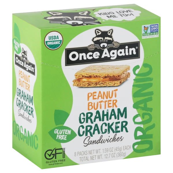Once Again Graham Cracker Sandwiches, Organic, Peanut Butter