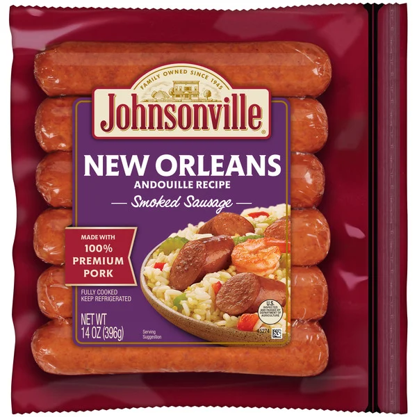 Johnsonville Andouille Recipe Smoked Sausage New Orleans Brand - 6 CT