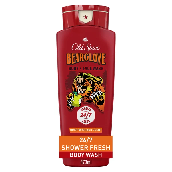 Old Spice Body Wash for Men, 24/7 Shower Clean, Bearglove