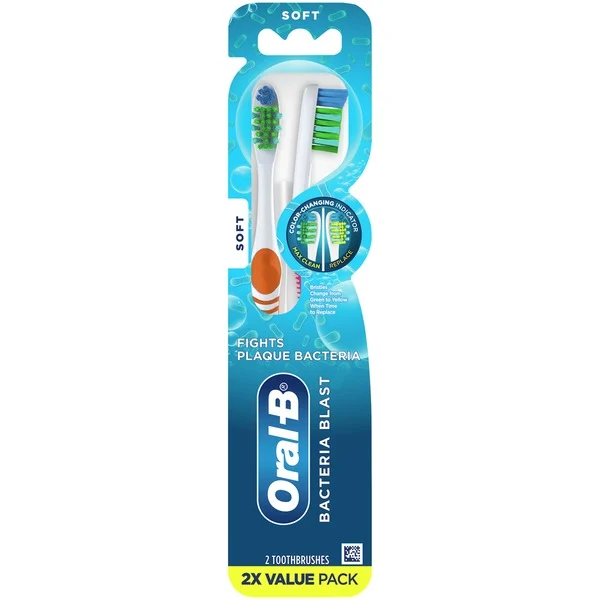 Oral-B Bacteria Blast Manual Toothbrush, Soft