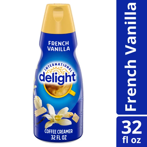 International Delight French Vanilla Coffee Creamer, Refrigerated Flavored Creamer, Lactose Free and Gluten Free, 32 fl oz Bottle
