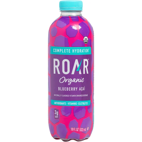 ROAR Organic Vitamin Enhanced Beverage, Organic, Blueberry Acai