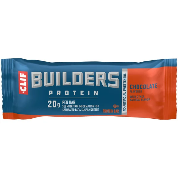 CLIF Builders Chocolate Flavor Plant Based Protein Bars, Gluten Free 2.4 oz