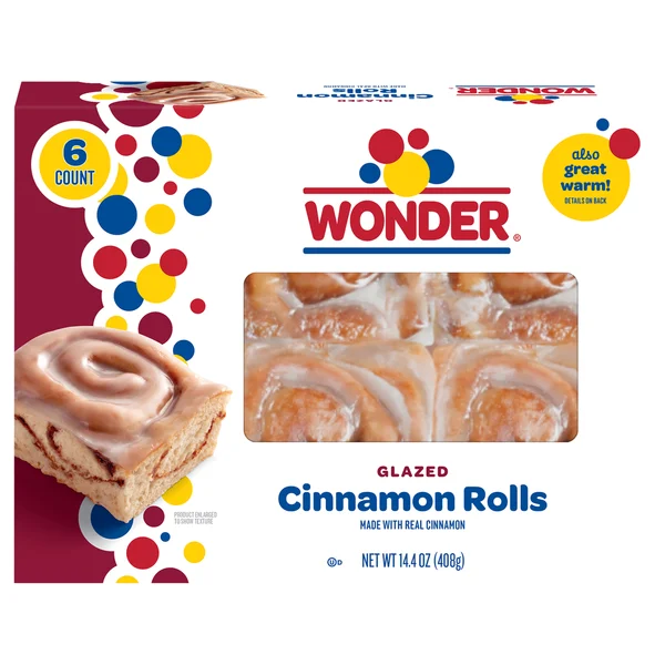 Wonder Bread Cinnamon Rolls, Glazed