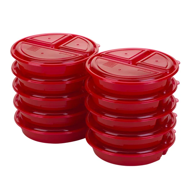 GoodCook Meal Prep Food Storage Round Three Compartment